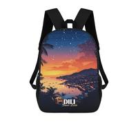 sinyumoney Sac À Dos Imprimé En 3D Pour Enfants Dili, Timor Leste at Sunset, Sac À Dos Tendance Pour L'école, Les Voyages Et Les Loisirs, Grand Sac À Dos Pour Garçons Et Filles 17inch