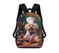 sinyumoney Sac À Dos Imprimé En 3D Pour Enfants Dog Chef Funny Sac D'école Léger Et Tendance Pour Les Voyages Et Les Études 17inch