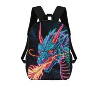 sinyumoney Sac À Dos Imprimé En 3D Pour Enfants Dragon Neon, Sac À Dos Tendance Pour L'école, Les Voyages Et Les Loisirs, Grand Sac À Dos Pour Garçons Et Filles 17inch