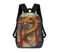 sinyumoney Sac À Dos Imprimé En 3D Pour Enfants Dragon Torii Pathway Japa Sac D'école Léger Et Tendance Pour Les Voyages Et Les Études 17inch