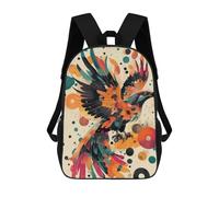 sinyumoney Sac À Dos Imprimé En 3D Pour Enfants Dynamic Eagle in Flight A Bold Pop Art Display Abstract Eagle Artwork Sac D'école Léger Et Tendance Pour Les Voyages Et Les Études 17inch