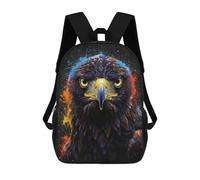 sinyumoney Sac À Dos Imprimé En 3D Pour Enfants Eagle with Colorful Splashes Sac D'école Léger Et Tendance Pour Les Voyages Et Les Études 17inch