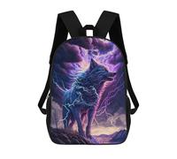 sinyumoney Sac À Dos Imprimé En 3D Pour Enfants Electric Wolf Fantasy Art, Sac À Dos Tendance Pour L'école, Les Voyages Et Les Loisirs 17inch, Grand Sac À Dos De Jour Pour Garçons Et Filles