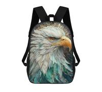 sinyumoney Sac À Dos Imprimé En 3D Pour Enfants Elegant Eagle Portrait with Golden Accents, Sac À Dos Tendance Pour L'école, Les Voyages Et Les Loisirs, Grand Sac À Dos Pour Garçons Et Filles 17inch