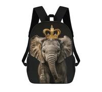 sinyumoney Sac À Dos Imprimé En 3D Pour Enfants Elephant Cute King, Sac À Dos Tendance Pour L'école, Les Voyages Et Les Loisirs, Grand Sac À Dos Pour Garçons Et Filles 17inch