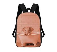 sinyumoney Sac À Dos Imprimé En 3D Pour Enfants Elephant in A Bathtub, Sac À Dos Tendance Pour L'école, Les Voyages Et Les Loisirs, Grand Sac À Dos Pour Garçons Et Filles 17inch