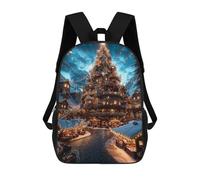 sinyumoney Sac À Dos Imprimé En 3D Pour Enfants Enchanted Christmas Village, Sac À Dos Tendance Pour L'école, Les Voyages Et Les Loisirs, Grand Sac À Dos Pour Garçons Et Filles 17inch