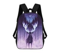 sinyumoney Sac À Dos Imprimé En 3D Pour Enfants Enchanted Forest Deer -13 Sac D'école Léger Et Tendance Pour Les Voyages Et Les Études 17inch