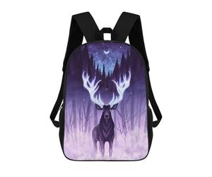 sinyumoney Sac À Dos Imprimé En 3D Pour Enfants Enchanted Forest Deer -13 Sac D'école Léger Et Tendance Pour Les Voyages Et Les Études 17inch