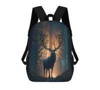 sinyumoney Sac À Dos Imprimé En 3D Pour Enfants Enchanted Forest Deer -5, Sac À Dos Tendance Pour L'école, Les Voyages Et Les Loisirs, Grand Sac À Dos Pour Garçons Et Filles 17inch