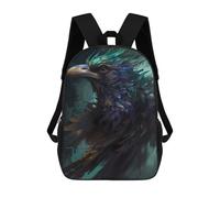 sinyumoney Sac À Dos Imprimé En 3D Pour Enfants Enchanted Raven Portrait Sac À Dos Scolaire Grande Capacité Pour Les Voyages, Idéal Pour Les Garçons Du Primaire Et Du Collège 17inch