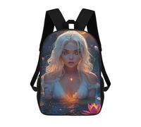 sinyumoney Sac À Dos Imprimé En 3D Pour Enfants Enchanted Water Lily Pond -1, Sac À Dos Tendance Pour L'école, Les Voyages Et Les Loisirs 17inch, Grand Sac À Dos De Jour Pour Garçons Et Filles