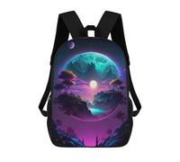 sinyumoney Sac À Dos Imprimé En 3D Pour Enfants Fantasy Moonlit Landscape, Sac À Dos Tendance Pour L'école, Les Voyages Et Les Loisirs, Grand Sac À Dos Pour Garçons Et Filles 17inch