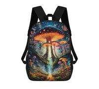 sinyumoney Sac À Dos Imprimé En 3D Pour Enfants Fantasy Mushroom Forest Sac À Dos Scolaire Grande Capacité Pour Les Voyages, Idéal Pour Les Garçons Du Primaire Et Du Collège 17inch