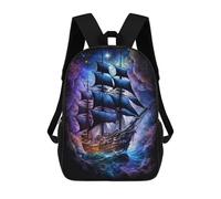 sinyumoney Sac À Dos Imprimé En 3D Pour Enfants Fantasy Sailing Ship Art Print -1, Sac À Dos Tendance Pour L'école, Les Voyages Et Les Loisirs 17inch, Grand Sac À Dos De Jour Pour Garçons Et Filles
