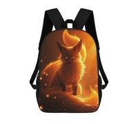 sinyumoney Sac À Dos Imprimé En 3D Pour Enfants Fiery Fox Portrait, Sac À Dos Tendance Pour L'école, Les Voyages Et Les Loisirs 17inch, Grand Sac À Dos De Jour Pour Garçons Et Filles