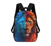 sinyumoney Sac À Dos Imprimé En 3D Pour Enfants Fire And Ice Lion Sac À Dos Scolaire Pour Garçons Et Filles, Sac D'école Primaire, Sac À Livres Pour Adolescents 17inch