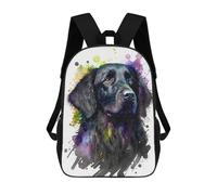 sinyumoney Sac À Dos Imprimé En 3D Pour Enfants Flat Coated Retriever Sac À Dos Scolaire Grande Capacité Pour Les Voyages, Idéal Pour Les Garçons Du Primaire Et Du Collège 17inch