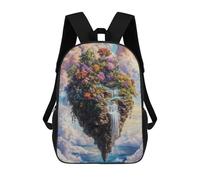 sinyumoney Sac À Dos Imprimé En 3D Pour Enfants Floating Island Waterfall Sac D'école Léger Et Tendance Pour Les Voyages Et Les Études 17inch