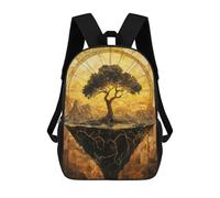 sinyumoney Sac À Dos Imprimé En 3D Pour Enfants Floating Tree And Mountain Sac D'école Léger Et Tendance Pour Les Voyages Et Les Études 17inch