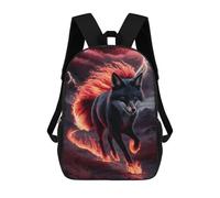 sinyumoney Sac À Dos Imprimé En 3D Pour Enfants Fox Animal Sac À Dos Scolaire Pour Garçons Et Filles, Sac D'école Primaire, Sac À Livres Pour Adolescents 17inch