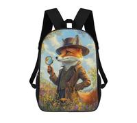 sinyumoney Sac À Dos Imprimé En 3D Pour Enfants Fox Detective, Sac À Dos Tendance Pour L'école, Les Voyages Et Les Loisirs, Grand Sac À Dos Pour Garçons Et Filles 17inch