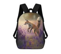 sinyumoney Sac À Dos Imprimé En 3D Pour Enfants Fox Florence Flower Field, Sac À Dos Tendance Pour L'école, Les Voyages Et Les Loisirs, Grand Sac À Dos Pour Garçons Et Filles 17inch