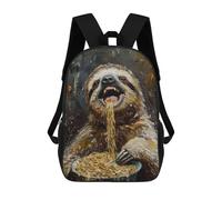 sinyumoney Sac À Dos Imprimé En 3D Pour Enfants Funny Sloth Spaghetti Eat Sac D'école Léger Et Tendance Pour Les Voyages Et Les Études 17inch