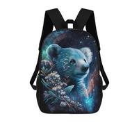 sinyumoney Sac À Dos Imprimé En 3D Pour Enfants Galactic Bear with Flowers, Sac À Dos Tendance Pour L'école, Les Voyages Et Les Loisirs 17inch, Grand Sac À Dos De Jour Pour Garçons Et Filles