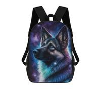 sinyumoney Sac À Dos Imprimé En 3D Pour Enfants Galactic Guardian Wolf Art Print, Sac À Dos Tendance Pour L'école, Les Voyages Et Les Loisirs 17inch, Grand Sac À Dos De Jour Pour Garçons Et Filles