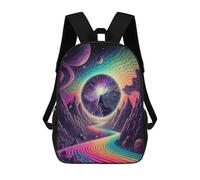 sinyumoney Sac À Dos Imprimé En 3D Pour Enfants Galactic Rainbow Journey Sac D'école Léger Et Tendance Pour Les Voyages Et Les Études 17inch