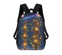 sinyumoney Sac À Dos Imprimé En 3D Pour Enfants Galactic Trees of Light Sac D'école Léger Et Tendance Pour Les Voyages Et Les Études 17inch