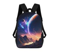 sinyumoney Sac À Dos Imprimé En 3D Pour Enfants Galactic Twilight Planet Sac À Dos Scolaire Pour Garçons Et Filles, Sac D'école Primaire, Sac À Livres Pour Adolescents 17inch