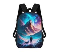sinyumoney Sac À Dos Imprimé En 3D Pour Enfants Galaxy Wonderland Explorer Sac À Dos Scolaire Pour Garçons Et Filles, Sac D'école Primaire, Sac À Livres Pour Adolescents 17inch