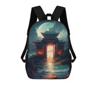sinyumoney Sac À Dos Imprimé En 3D Pour Enfants Gate to The Moonlit Realm, Sac À Dos Tendance Pour L'école, Les Voyages Et Les Loisirs, Grand Sac À Dos Pour Garçons Et Filles 17inch