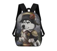 sinyumoney Sac À Dos Imprimé En 3D Pour Enfants General Husky in Historical Uniform Sac À Dos Scolaire Grande Capacité Pour Les Voyages, Idéal Pour Les Garçons Du Primaire Et Du Collège 17inch
