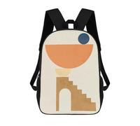 sinyumoney Sac À Dos Imprimé En 3D Pour Enfants Geometric Shapes N, Sac À Dos Tendance Pour L'école, Les Voyages Et Les Loisirs, Grand Sac À Dos Pour Garçons Et Filles 17inch