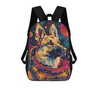 sinyumoney Sac À Dos Imprimé En 3D Pour Enfants German Shepherd Astronaut, Sac À Dos Tendance Pour L'école, Les Voyages Et Les Loisirs 17inch, Grand Sac À Dos De Jour Pour Garçons Et Filles
