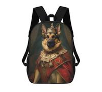 sinyumoney Sac À Dos Imprimé En 3D Pour Enfants German Shepherd The King, Sac À Dos Tendance Pour L'école, Les Voyages Et Les Loisirs 17inch, Grand Sac À Dos De Jour Pour Garçons Et Filles