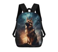 sinyumoney Sac À Dos Imprimé En 3D Pour Enfants German Shepherd Under Stormy Sky Sac D'école Léger Et Tendance Pour Les Voyages Et Les Études 17inch