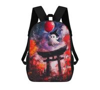 sinyumoney Sac À Dos Imprimé En 3D Pour Enfants Ghostly Halloween in Japan Sac D'école Léger Et Tendance Pour Les Voyages Et Les Études 17inch