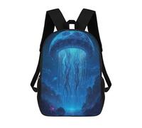 sinyumoney Sac À Dos Imprimé En 3D Pour Enfants Giant Jellyfish in Alien Landscape Sac À Dos Scolaire Grande Capacité Pour Les Voyages, Idéal Pour Les Garçons Du Primaire Et Du Collège 17inch