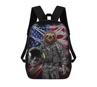 sinyumoney Sac À Dos Imprimé En 3D Pour Enfants Giant Sloth in Air Force Sacs À Dos De Jour, Cartable, Sac À Dos Tendance, Sacs À Dos Décontractés Pour Écoliers Et Écolières 17inch
