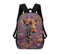 sinyumoney Sac À Dos Imprimé En 3D Pour Enfants Giraffe in Flower Garden-3, Sac À Dos Tendance Pour L'école, Les Voyages Et Les Loisirs 17inch, Grand Sac À Dos De Jour Pour Garçons Et Filles
