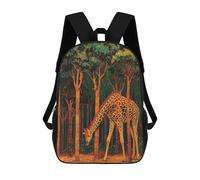 sinyumoney Sac À Dos Imprimé En 3D Pour Enfants Giraffe in Forest Sac D'école Léger Et Tendance Pour Les Voyages Et Les Études 17inch