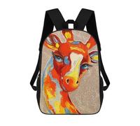 sinyumoney Sac À Dos Imprimé En 3D Pour Enfants Giraffe Sac D'école Léger Et Tendance Pour Les Voyages Et Les Études 17inch