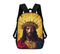 sinyumoney Sac À Dos Imprimé En 3D Pour Enfants Glory of Jesus Christ Sac À Dos Scolaire Grande Capacité Pour Les Voyages, Idéal Pour Les Garçons Du Primaire Et Du Collège 17inch
