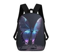 sinyumoney Sac À Dos Imprimé En 3D Pour Enfants Glowing Butterfly Artwork-20 Sac À Dos Scolaire Grande Capacité Pour Les Voyages, Idéal Pour Les Garçons Du Primaire Et Du Collège 17inch