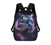 sinyumoney Sac À Dos Imprimé En 3D Pour Enfants Glowing Tiger Galaxy Art Print, Sac À Dos Tendance Pour L'école, Les Voyages Et Les Loisirs 17inch, Grand Sac À Dos De Jour Pour Garçons Et Filles