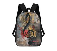 sinyumoney Sac À Dos Imprimé En 3D Pour Enfants Gold Music Notes Sac D'école Léger Et Tendance Pour Les Voyages Et Les Études 17inch
